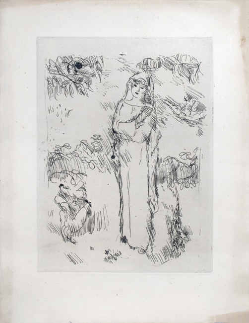 Incisione originale, estratta del libro "La vita di santa Monique", pubblicato da Ambroise Vollard, Parigi.