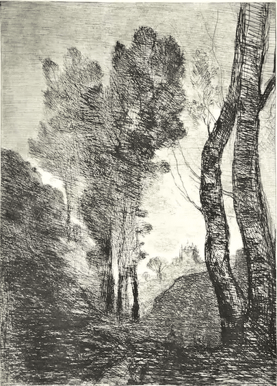 Dintorni di Roma Acquaforte COROT